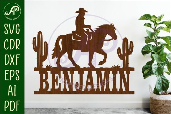 Cowboy Horse Rider SVG: Western Art for Makers