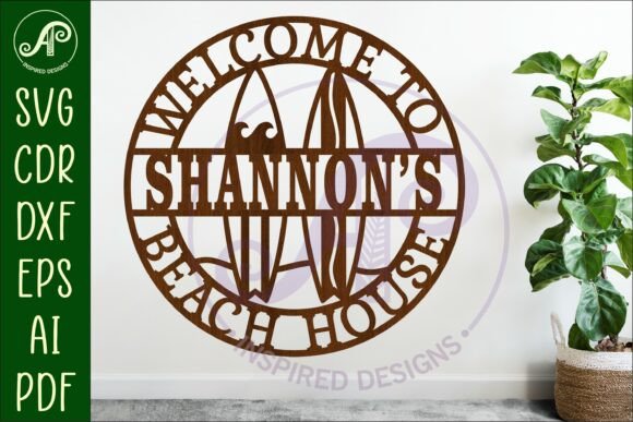Crafting Coastal Identity with a Surfboard Beach House Name Sign SVG