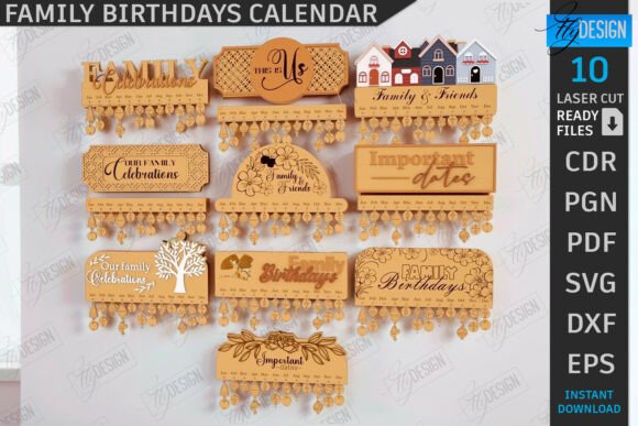 Designing Timeless Family Calendars with Laser Cut Sets