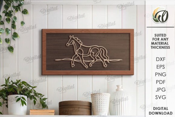 Elevate Designs with Horse Line Art SVG