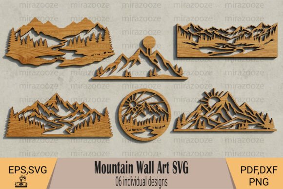 Elevate Designs with Mountain Wall Art SVG
