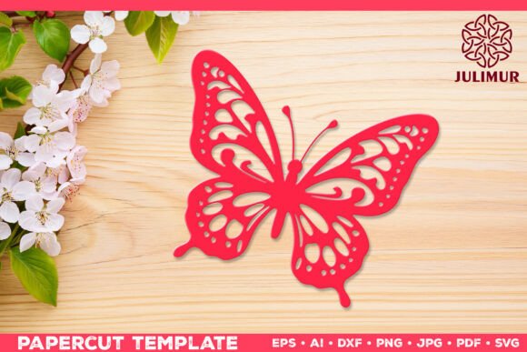 Elevate Your Crafts with a Premium Papercut Butterfly Design SVG Cut File