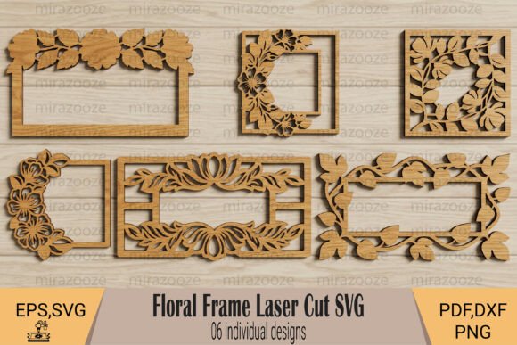 Elevate Your Laser Cutting Projects with Elegant Floral Frame Designs