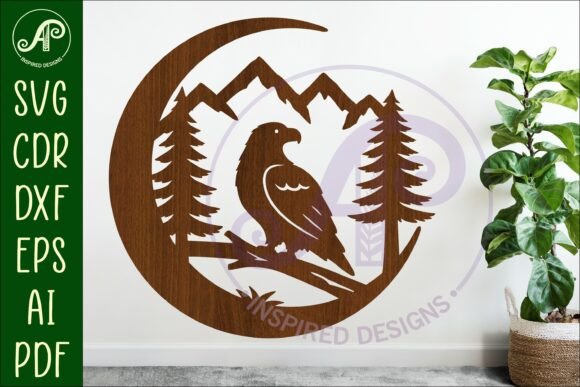 Evaluating the Crescent Moon Eagle Animal Wall Sign for Laser Cutting and DIY Decor Projects