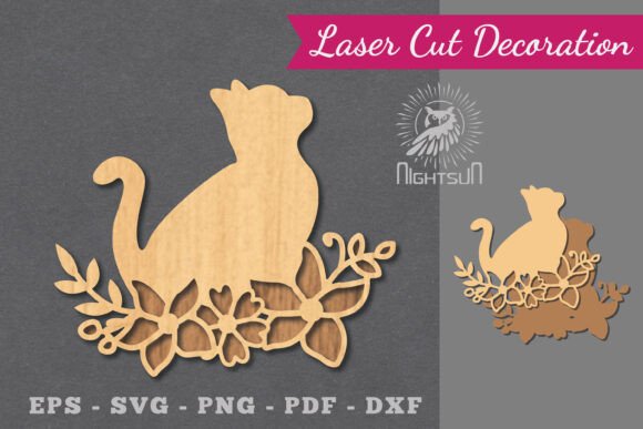 Evaluating the Practical Utility of Floral Cat Laser Cut Decoration 5