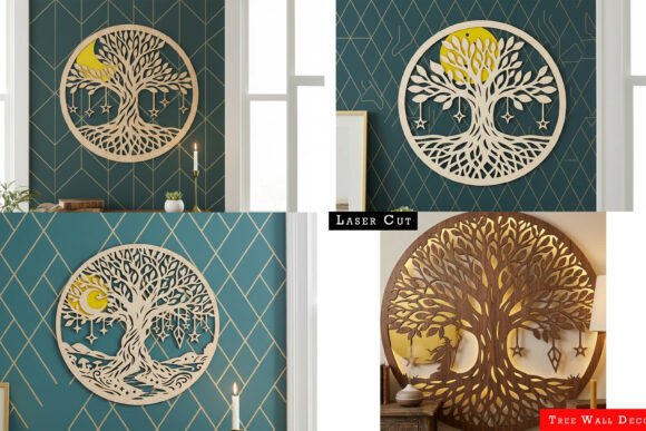 Transform Your Space with a Laser Cut Mystical Tree Wall Art Bundle
