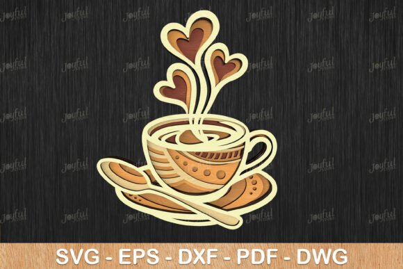 Unleashing Creativity with the Coffee Cup with Hearts SVG Design
