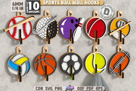 Unlocking Creative Storage with the Sports Ball Wall Hooks Laser Cut Bundle